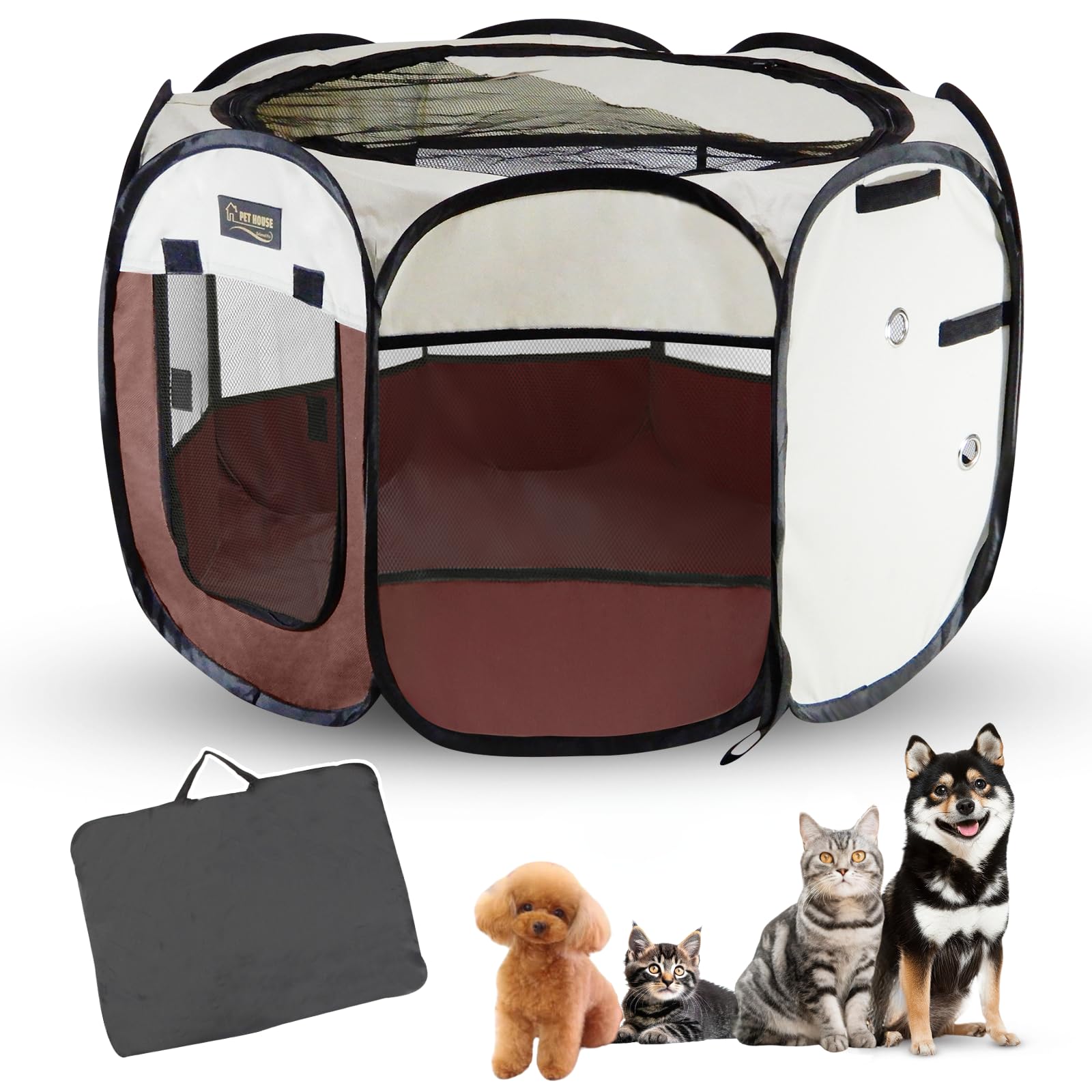 Amazon | BelovedPet 猫 犬 ケージ ペットサークル 災害 防災  