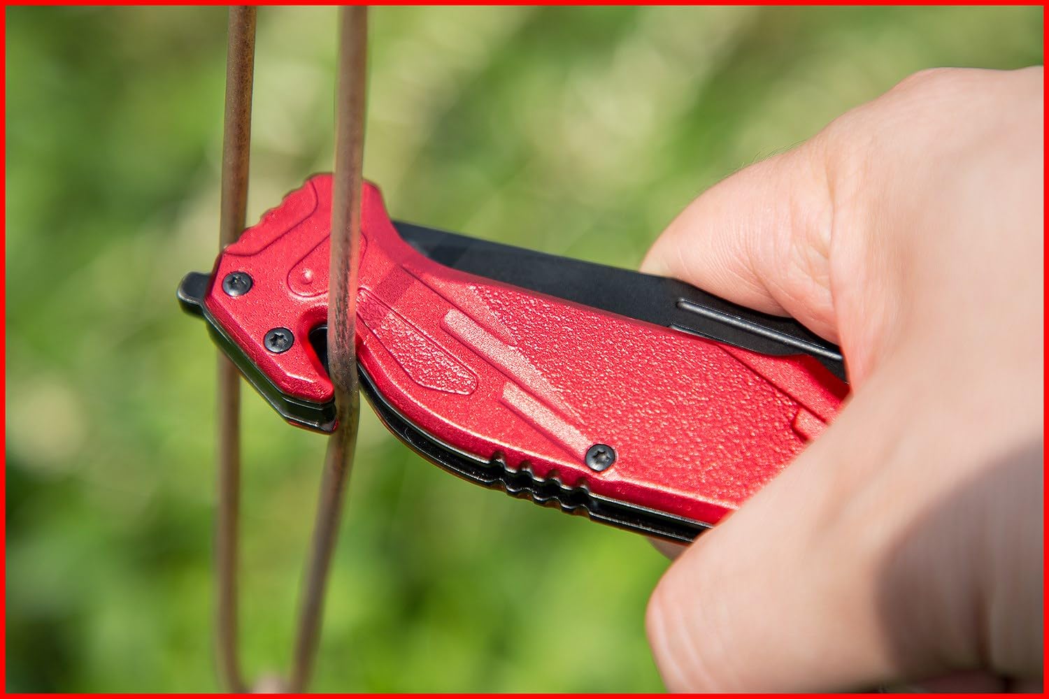 KS Tools 907.2220 Cuchilla plegable con seguro y cortador de cinturones