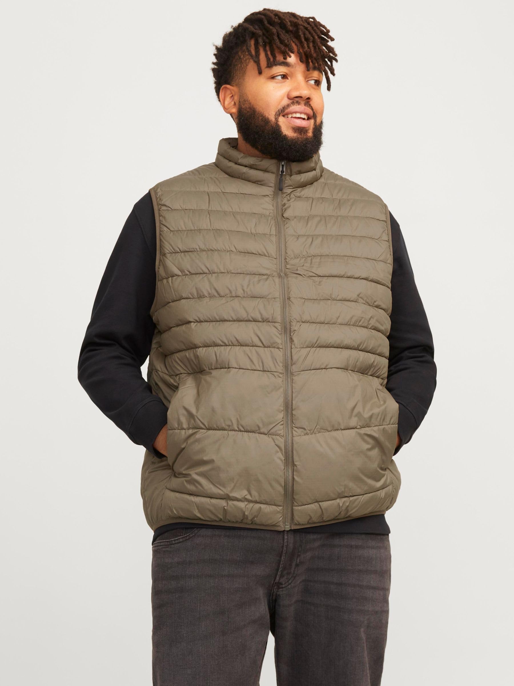 JACK&JONES PLUS Jjestate Packable BW Collar Pls Chaleco Acolchado para Hombre