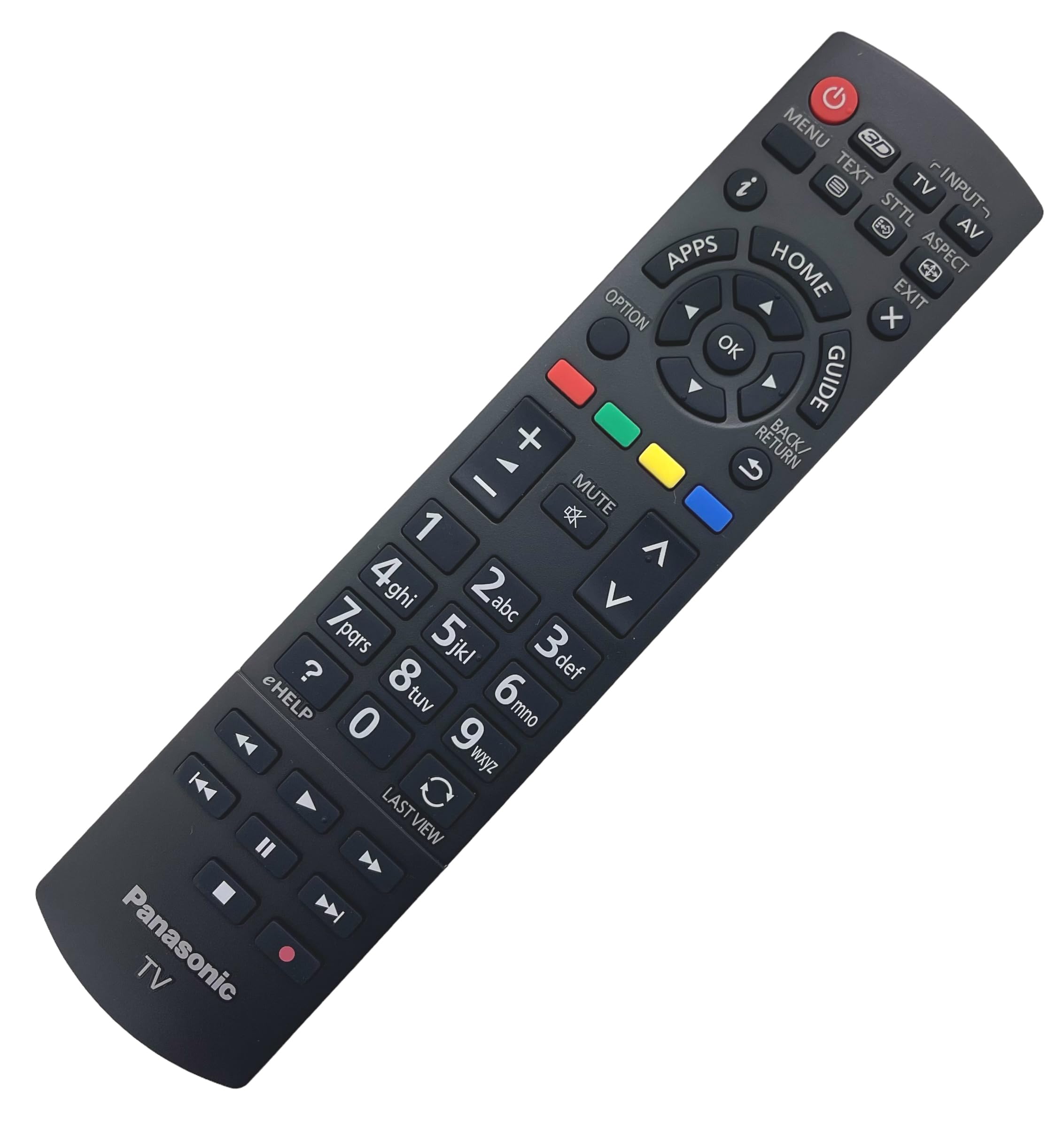 Panasonic Universal Remote Control for 2017, 2018 Smart LED TVs, Compatible with N2QAYA000097 & more, Netflix, MY APP Buttons, No Setup Required