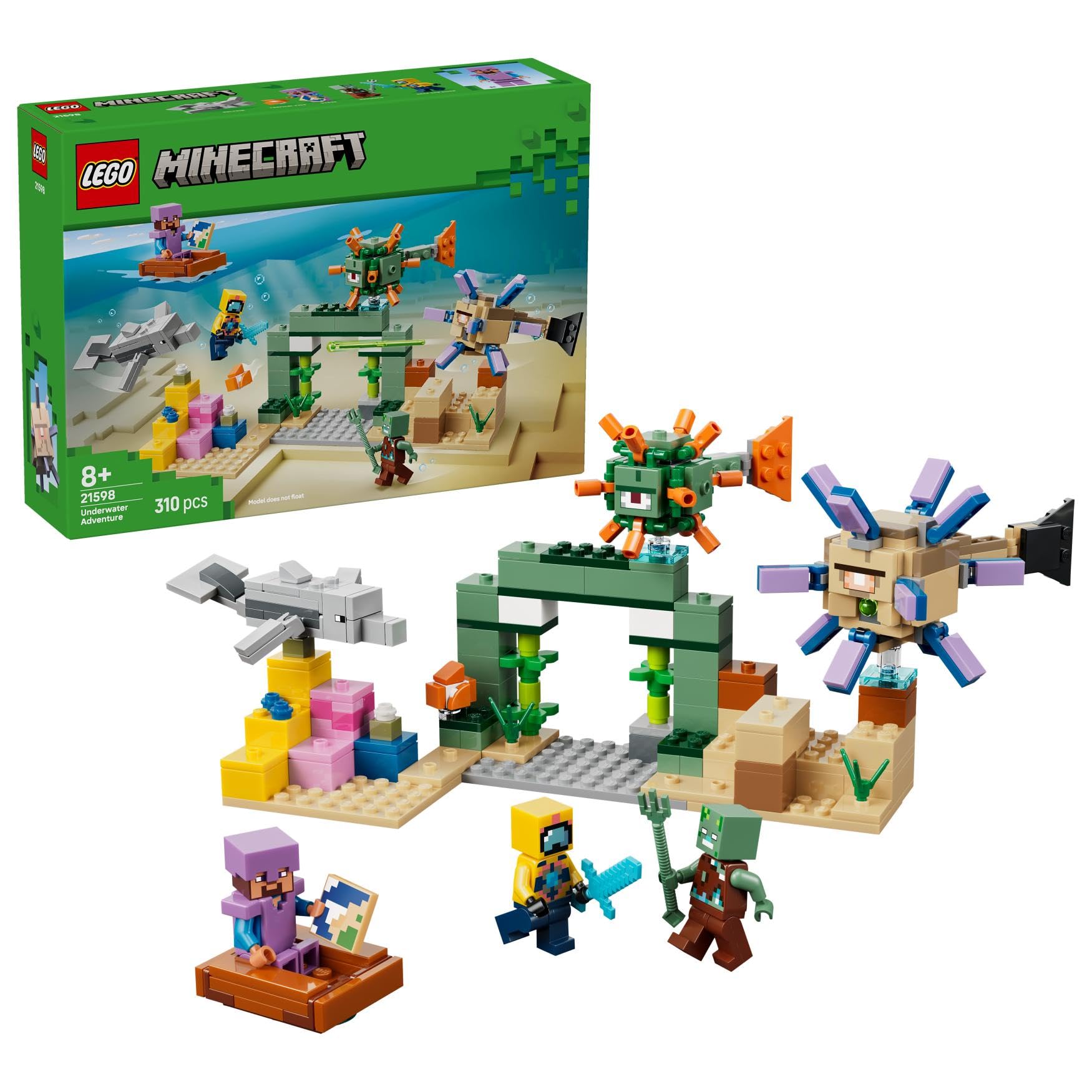 LEGO® Minecraft® Underwater Adventure - Toy Building Set with Minecraft Characters - 21598-image-11