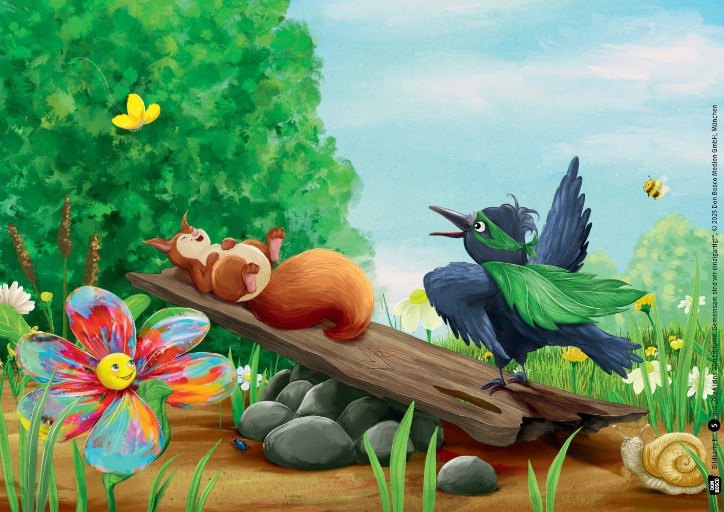 Die kleine Glitzerblume. Gemeinsam sind wir einzigartig! Eine Geschichte mit Rabe und Eichhörnchen. Kamishibai Bildkartenset: Entdecken - Erzählen - Begreifen: Bilderbuchgeschichten