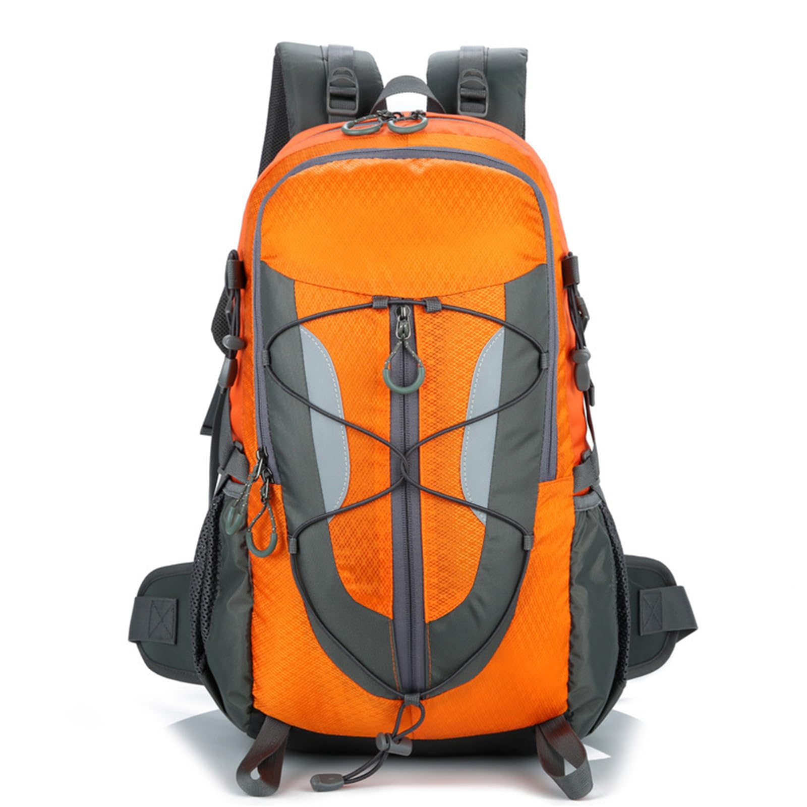 PORRASSO 30L Hiking Backpack Waterproof Rucksack Trekking Daypack Durable Backpack for Women Men Camping Climbing Travel Outdoor Sports Orange