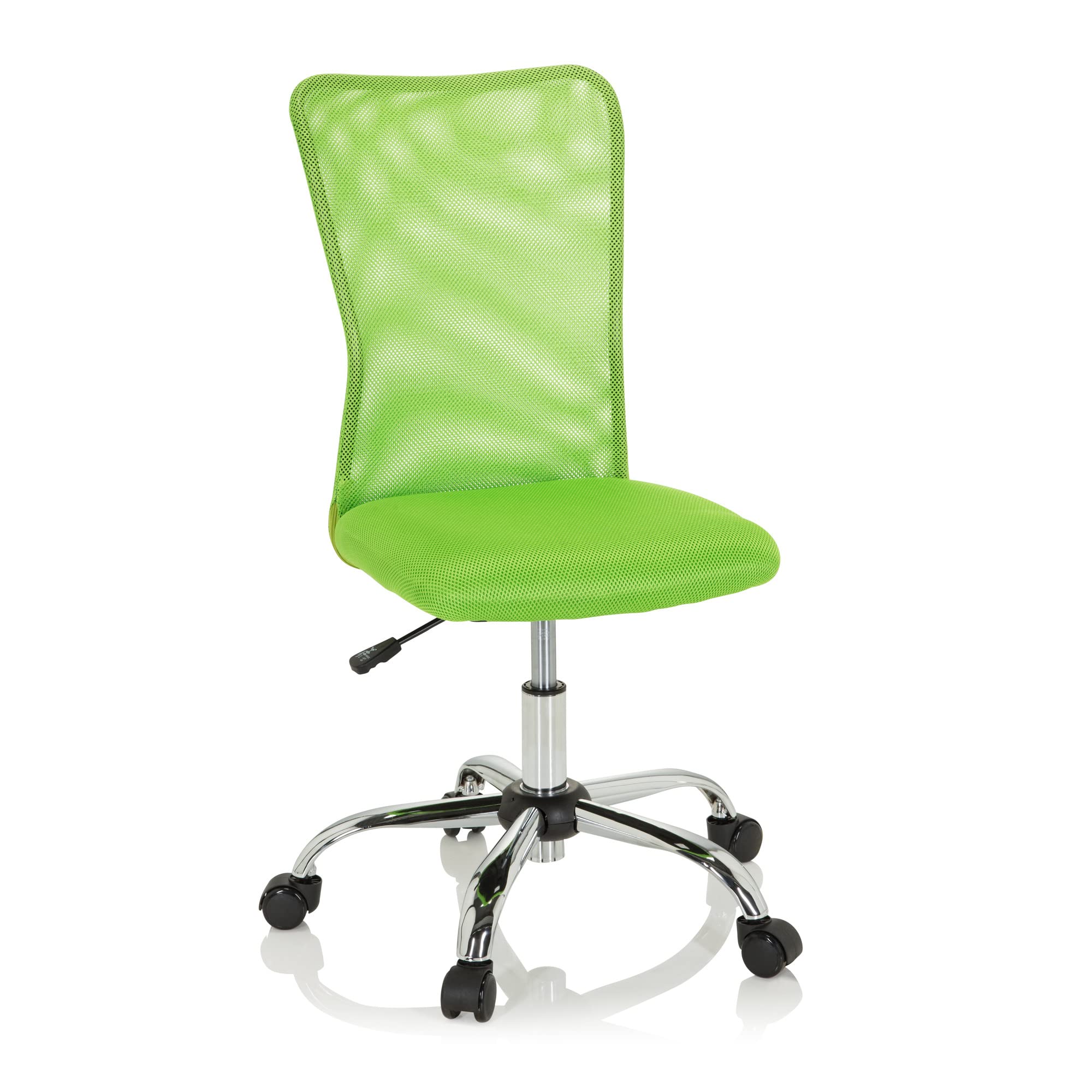 hjh OFFICE 691019 Silla Giratoria para Niños KIDDY Net I Tejido De Malla, Silla de Escritorio Juvenil, Ajustable en Altura, Verde
