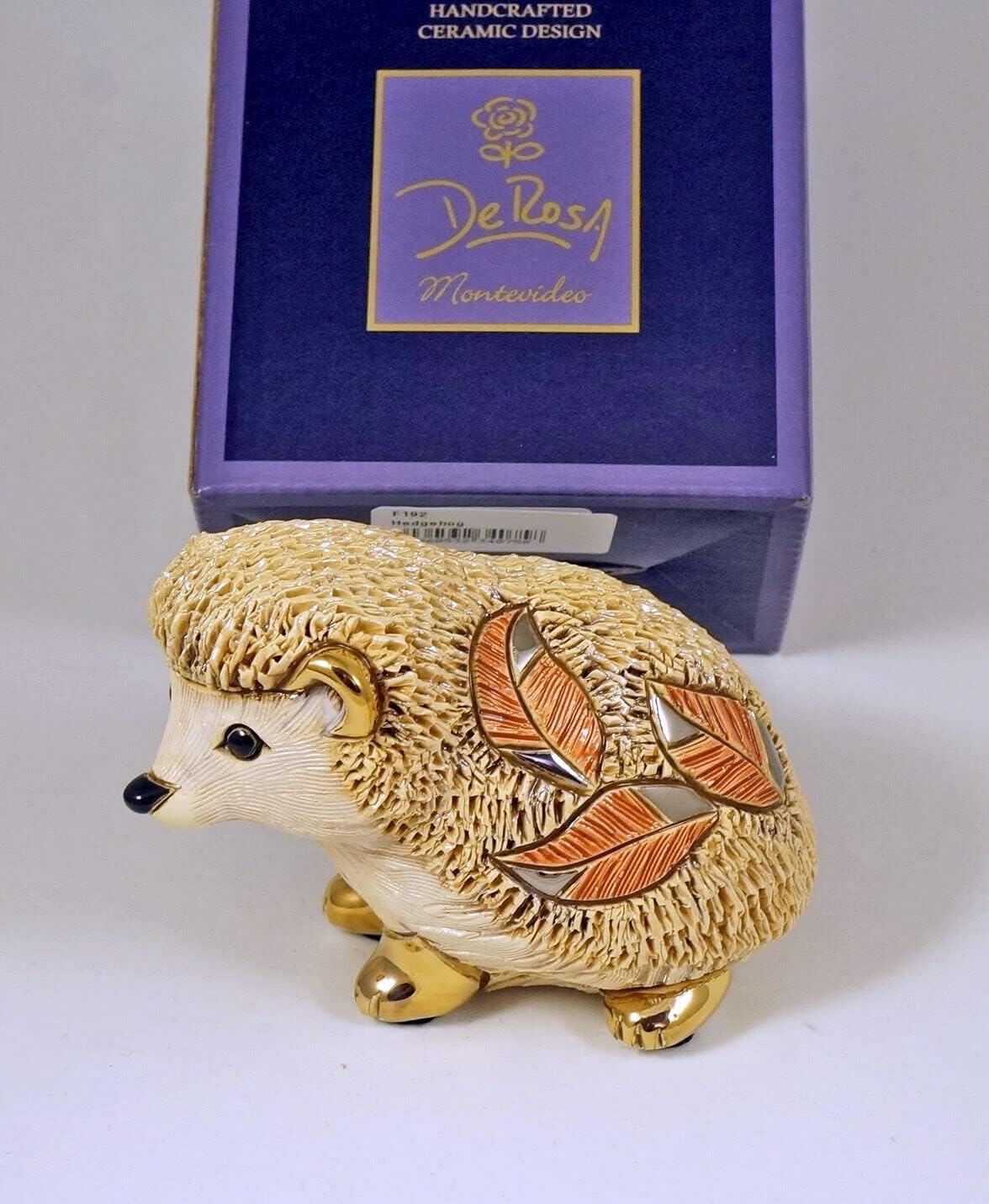 Amazon.com: De Rosa New Rinconada Figurine Cute Hedgehog Gold Enamel ...