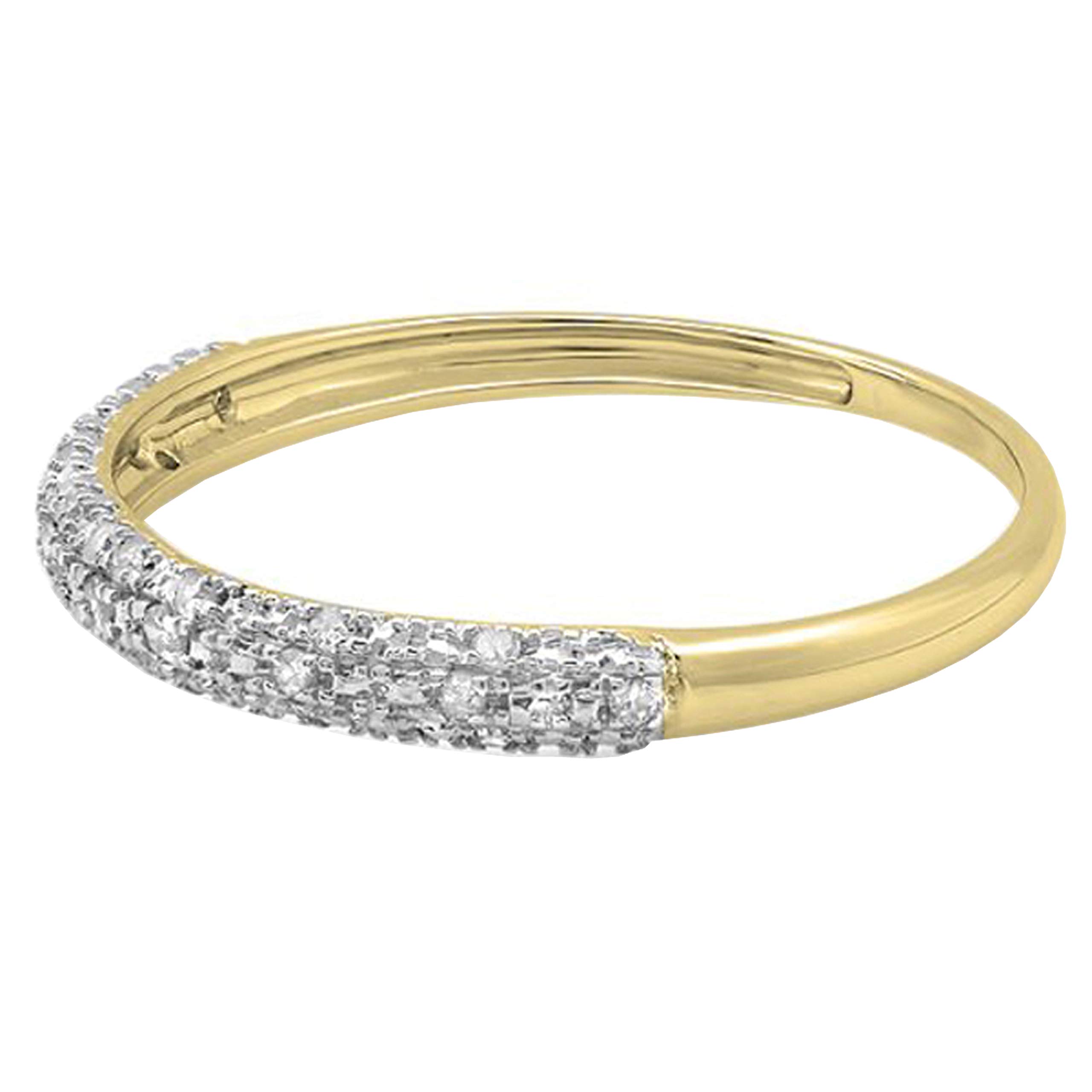 DazzlingRock Collection 10 quilates oro amarillo redonda IJ Diamond