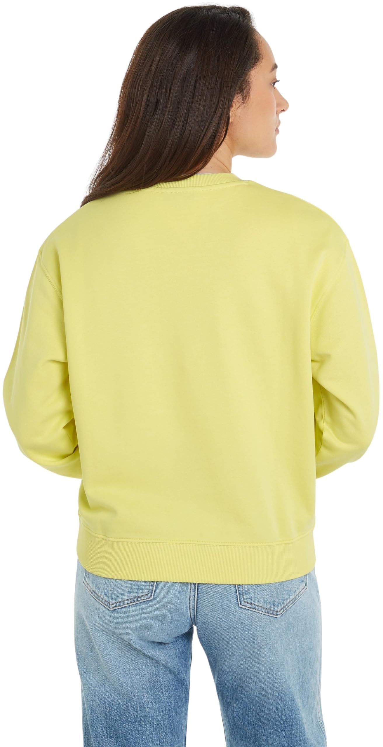 Tommy Hilfiger Damen Sweatshirt ohne Kapuze, Gelb (Yellow Tulip), M – Ansicht 2