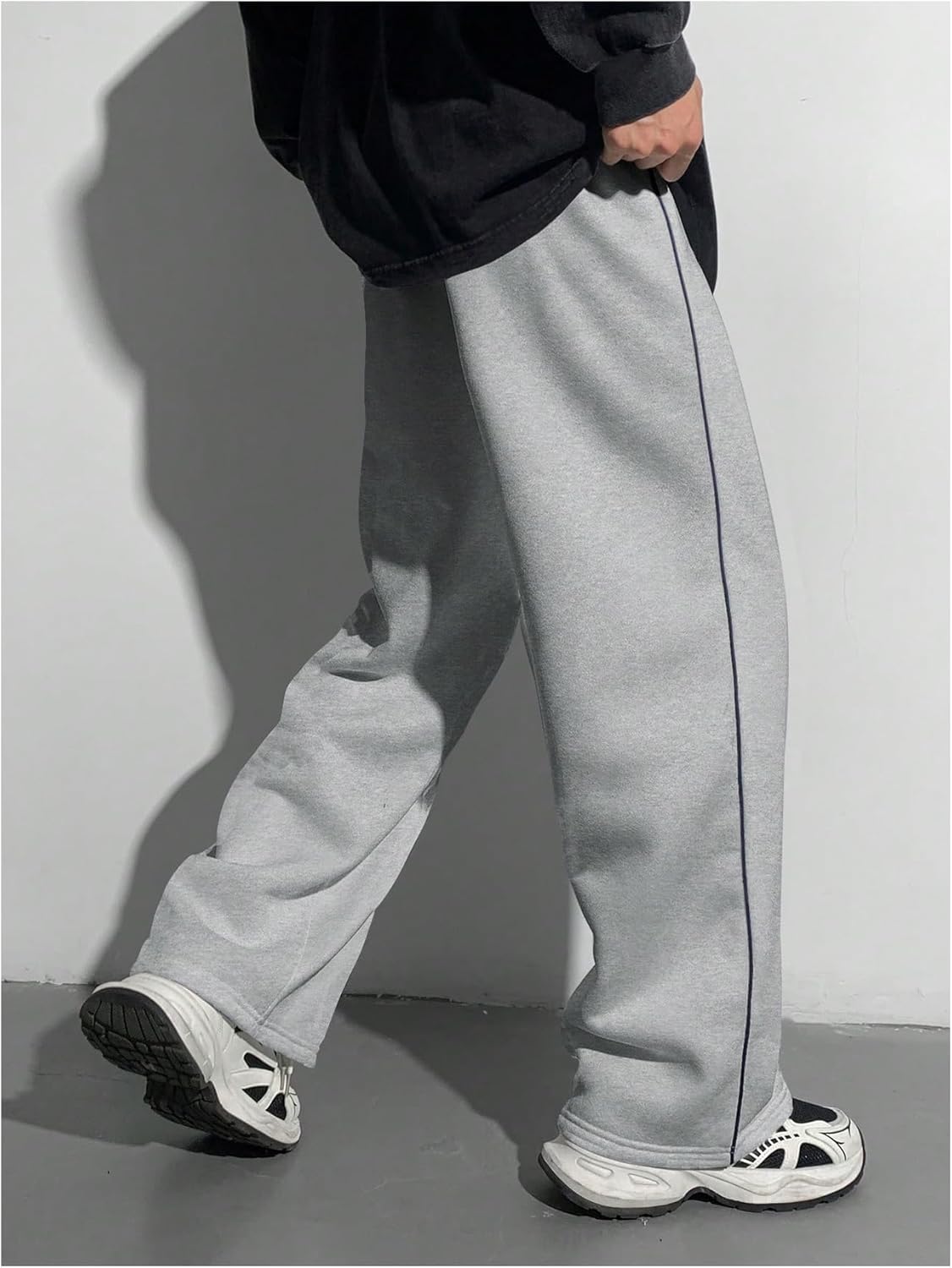 QJQ Boy's Wide Leg Elastic Sweatpants High Waisted Baggy Pants Streetwear Teen Joggers Trendy Trousers Streetwear 2026 - Image 3