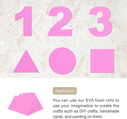 Vista 4 de Rebower Hojas de espuma EVA, [para artes, manualidades de tarjetas de Navidad, proyectos de flores] - 11 x 8 pulgadas de grosor, rosa oscuro, 6