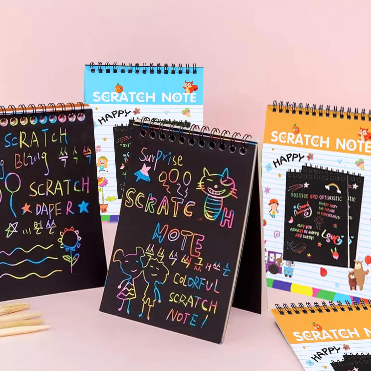 Party Propz Scratch Books for Kids - 4 Pcs, Magic Scratch Book | Return Gift for Kids Age 6-10 | Scratch Books for Kids | Return Gifts for Birthday | Scratch Book for Kids 6-12 - Image 3 thumbnail