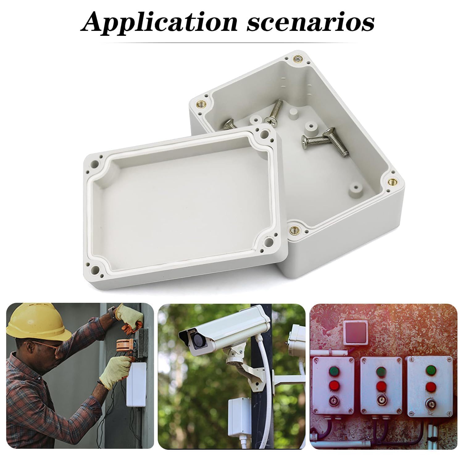 Scatole di progetto elettroniche impermeabili IP66, 1 pezzo Scatola di derivazione elettrica in ABS Scatola di derivazione impermeabile per cavi elettronici interni ed esterni(100x68x50 mm)