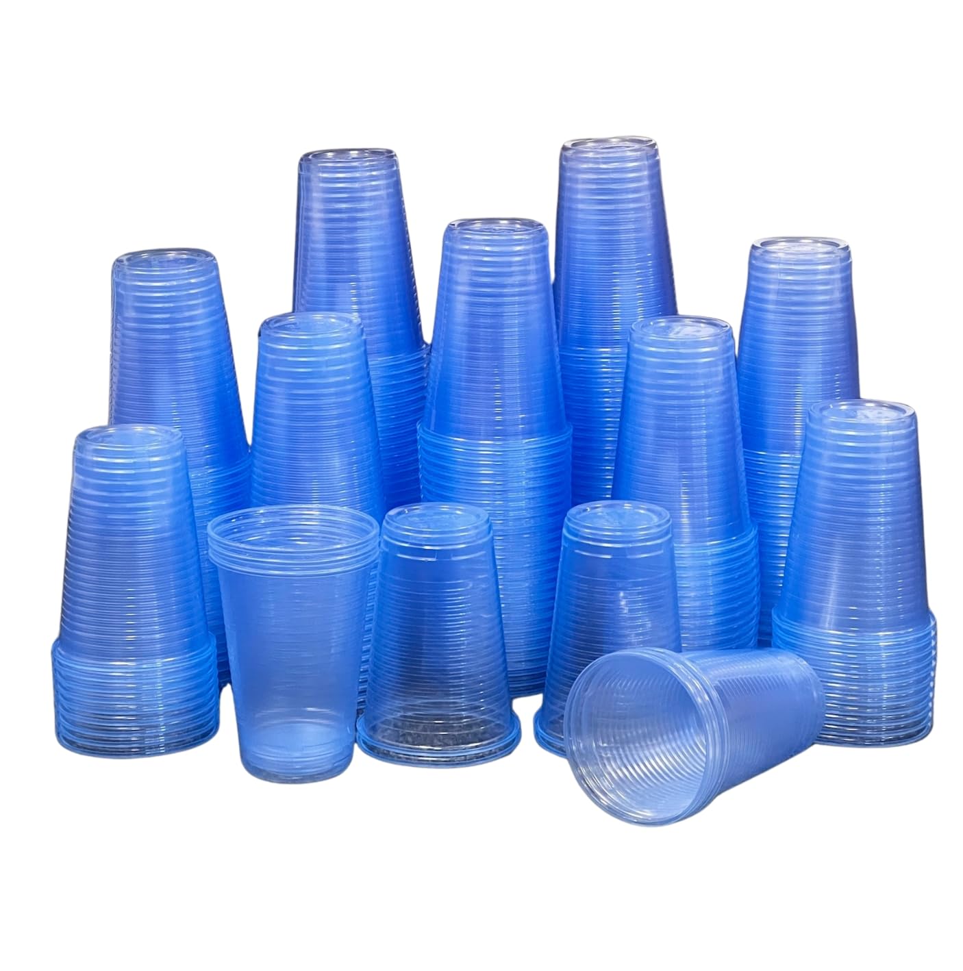 HOT BARGAINS Blue Plastic Cups 7oz/180ml Reusable tumblers 500 Pack