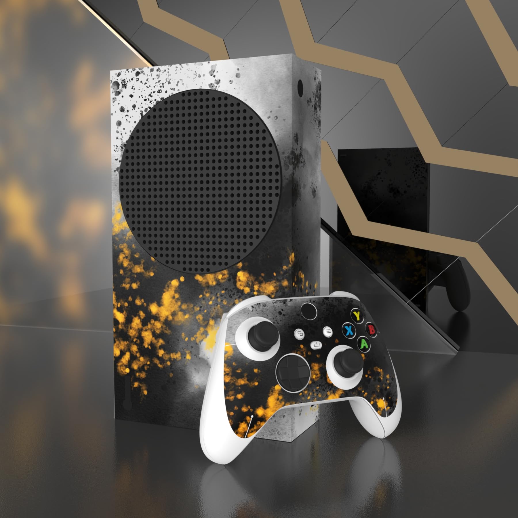 PlayVital Pegatina para Xbox Series S Calcomanía Vinilo Adhesivo Cubierta de XB Series S Etiqueta Skin Decal Cover Pegatinas de la Piel para Xbox Series S Mando Consola(Dazzling Prism)