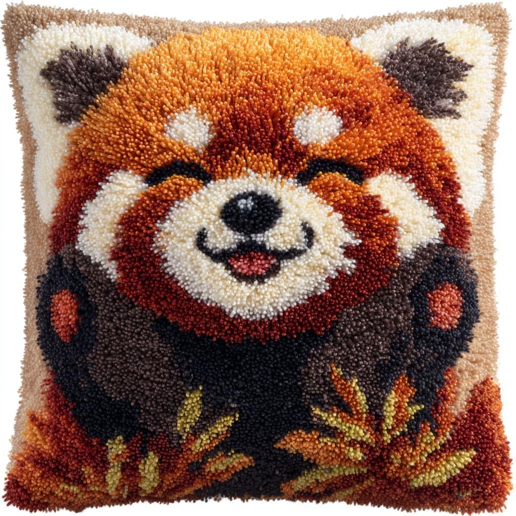 Henypt DIY Latch Hook Kitsfor Beginners, Red Panda
