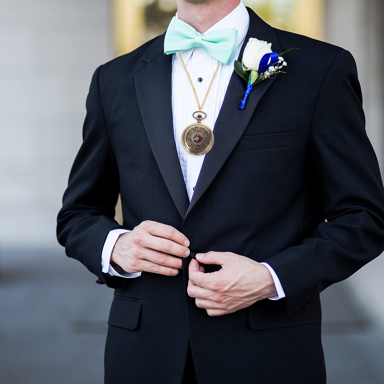 POPETPOP Boussole De Montre De Poche Montre De Poche du Jour De L'indépendance Boussole D'éclaireur Accessoire De Boussole De Montre Clip Boussole Cadran Solaire Golden Acrylique