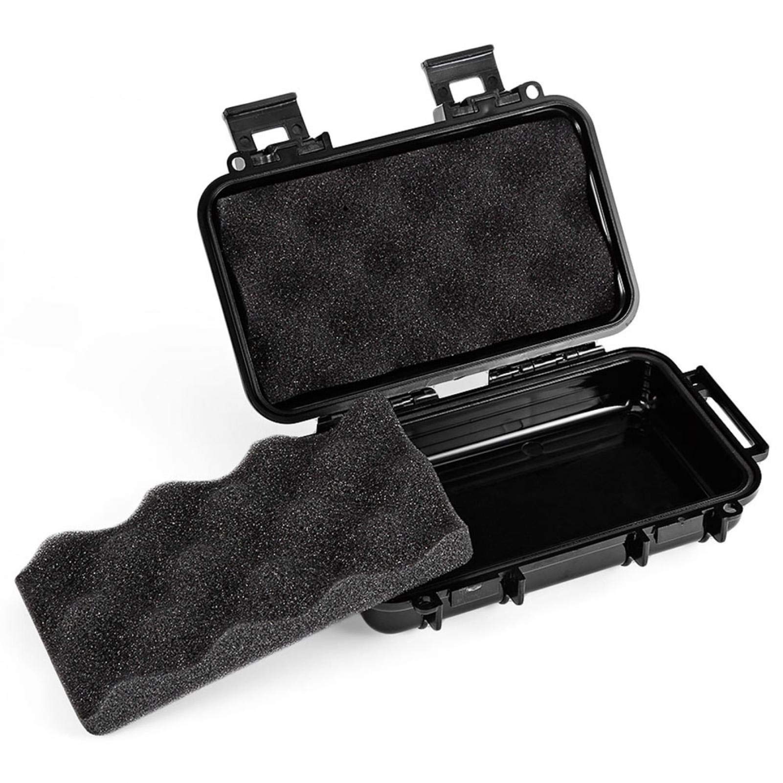 Shanrya Plastic Storage Case, Fishing Tackle Box, Durable Dry Storage Box 2 U?Shape Buckle Portable Storage Case, Waterproof for Camping Fishing