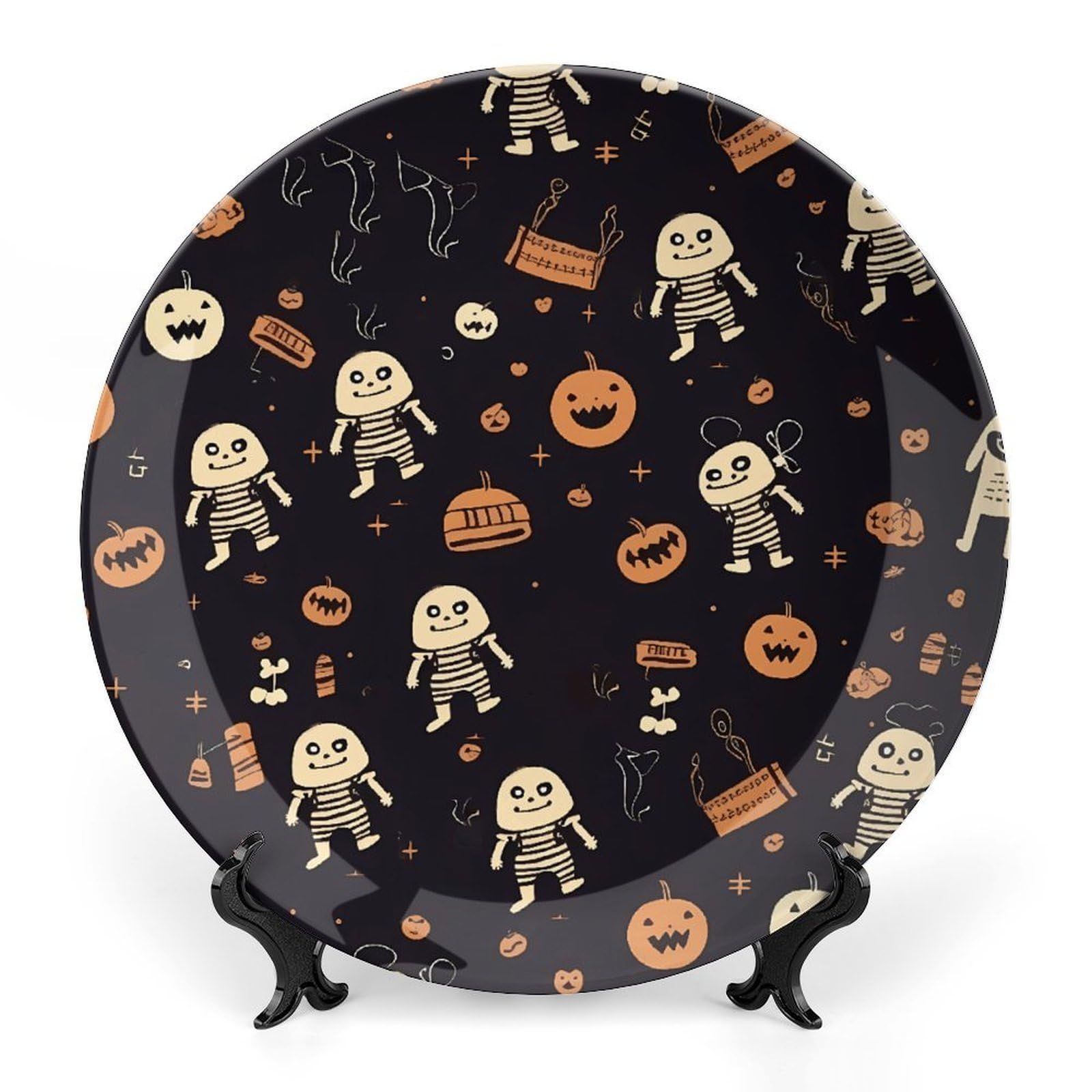 Plato decorativo de cerámica para colgar en pared sin peligro gracias a su soporte vertical