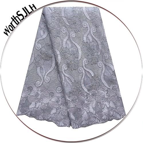 Miniatura 2 de WorthSJLH Última tela de encaje africano 2020 nigeriano tela de encaje para bodas, cordón de tul francés telas con piedras LF854