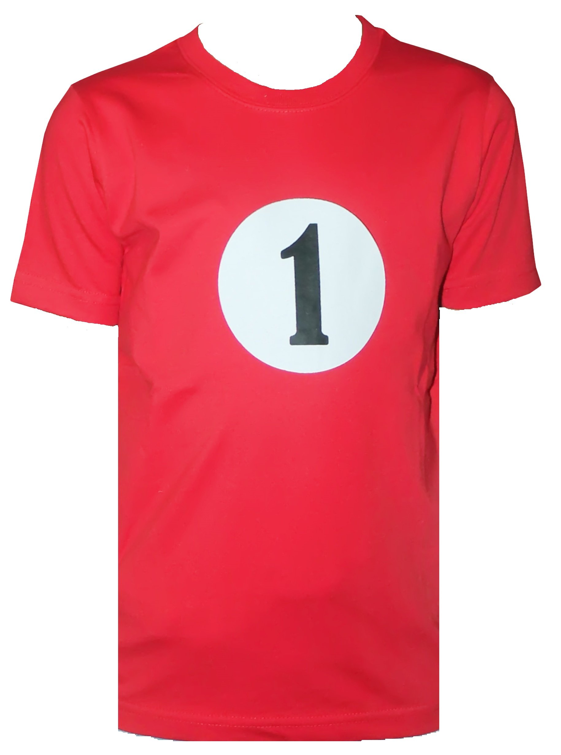 Kids Blue Wig Thing 1 Thing 2 Red T-Shirt Fancy Dress Costume World Book Day