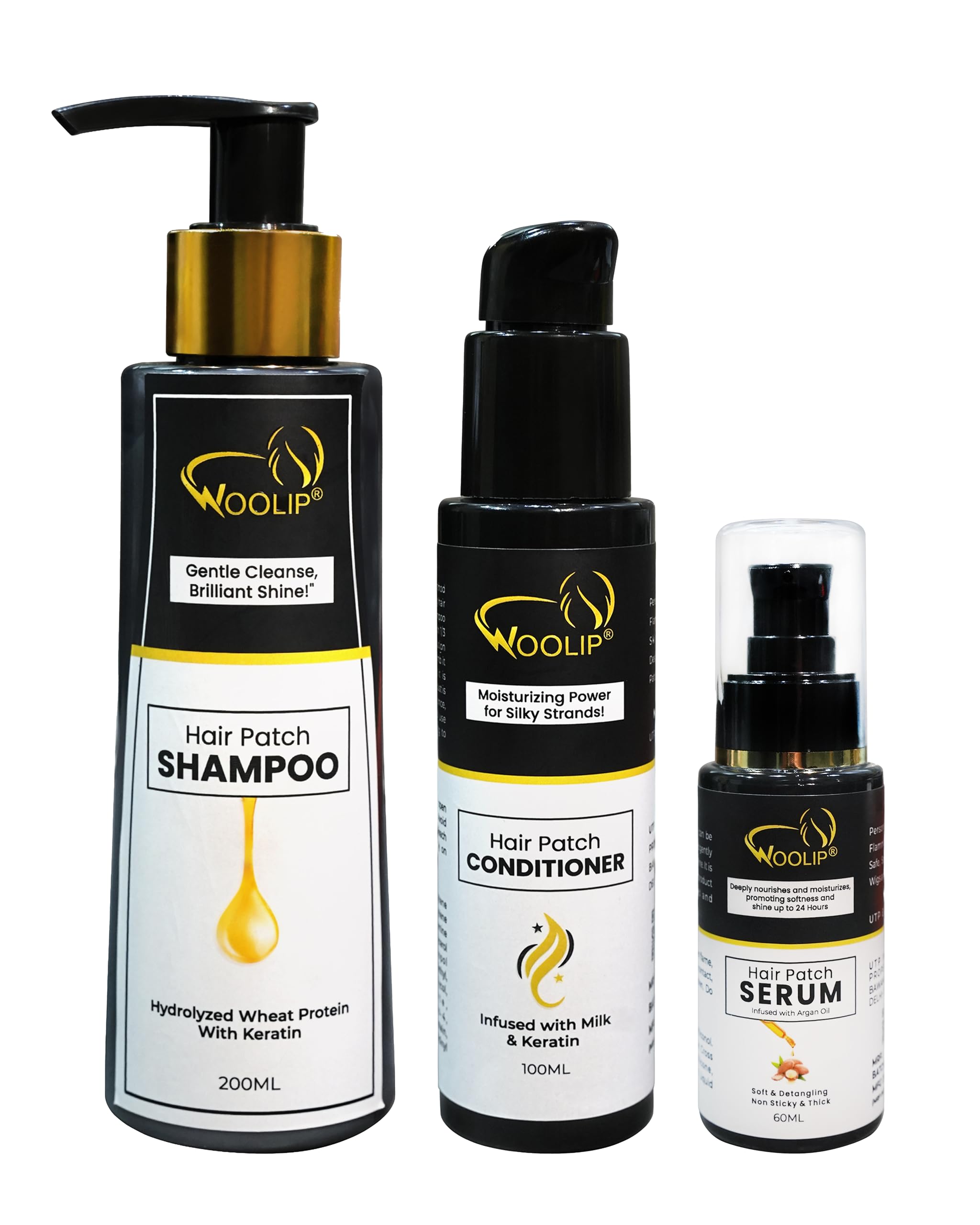 Hair Patch Shampoo-200ml, Conditioner-100ml & Serum-60ml Combo – Hair Patch Softener for Men – Detangles Easily, 24 Hrs Smoothness, Soft & Silky Finish – Complete Hair Patch Care Kit-image-38