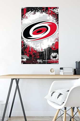Miniatura 6 de Trends International NHL Carolina Hurricanes - Póster de pared con logotipo Maximalist 23, 22.37 x 34.00 pulgadas, paquete de póster y alfiler de