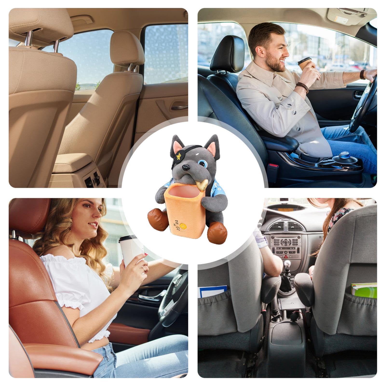 Portaoggetti Per Auto A Forma Di Cane In Peluche - Comodo E Carino, Perfetto Per Tenere In Ordine L'abitacolo