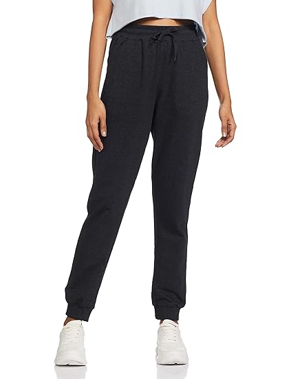 Women's Classic Fit Cotton Joggers (JOG-004-XXXL_Charcoal Melange_Xxx-Large)