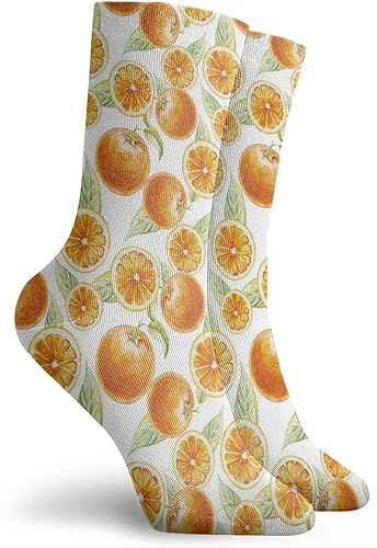 Miniatura 2 de GULTMEE Divertidos calcetines de compresión para mujeres y hombres, ideales para circulación, correr, atletismo, enfermera, viajes, Naranja Verde