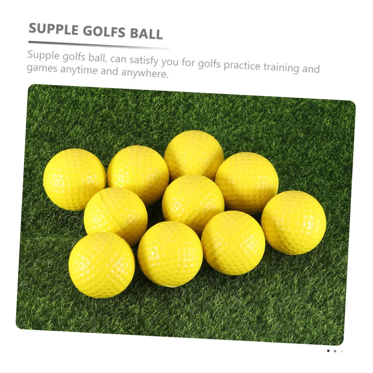 BESTonZON Golf Trainingsbälle Schaumstoff Für Indoor Training Gelb Für Golf Übungen Kleinem Und Einfach Zu Transportieren