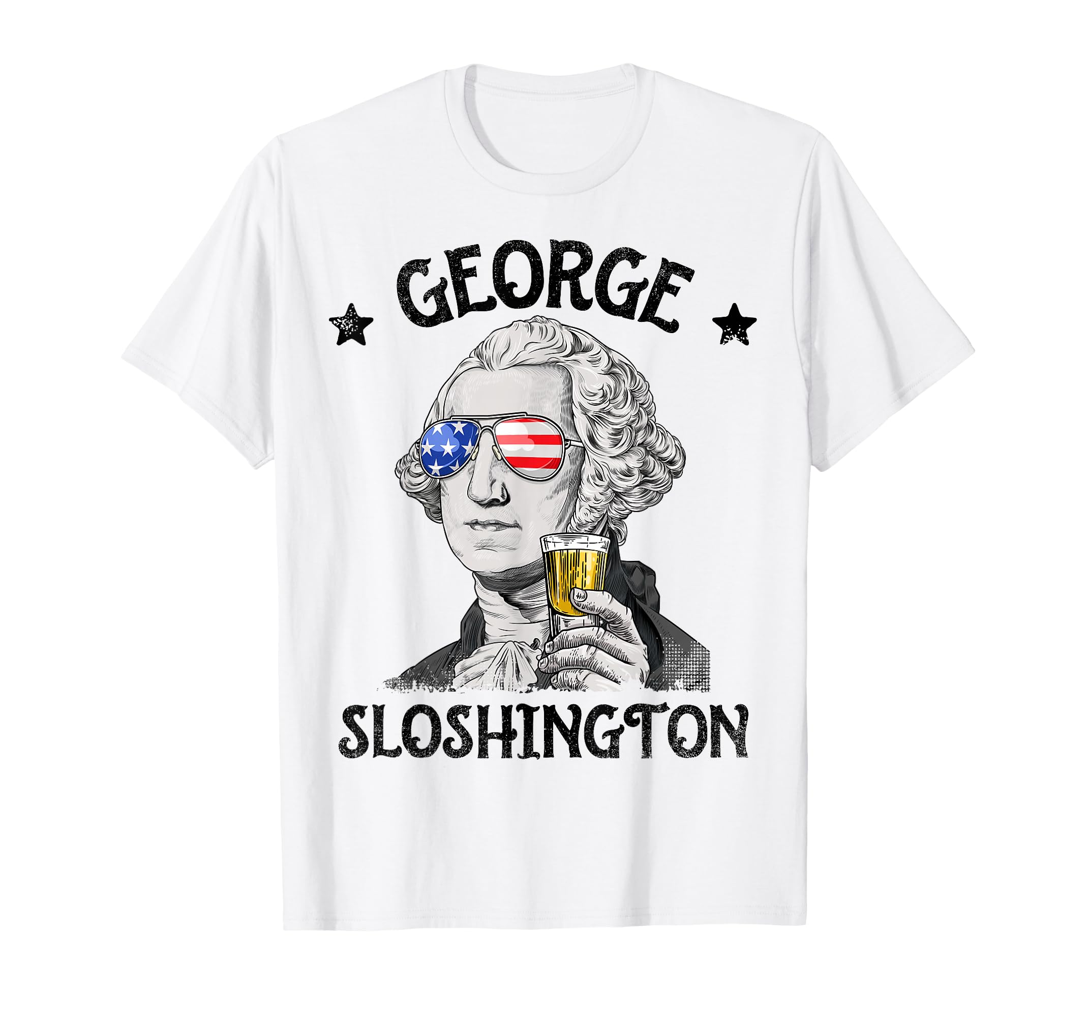 George Sloshington Washington 4th of July Men Women USA Flag T-Shirt