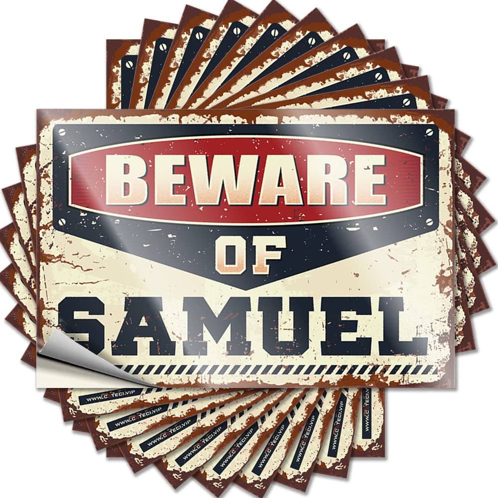 Tattoo Western Waterproof Vinyl Sticker | Beware of Samuel Coastal Wall for Humor DIY Projects(6X9CM)