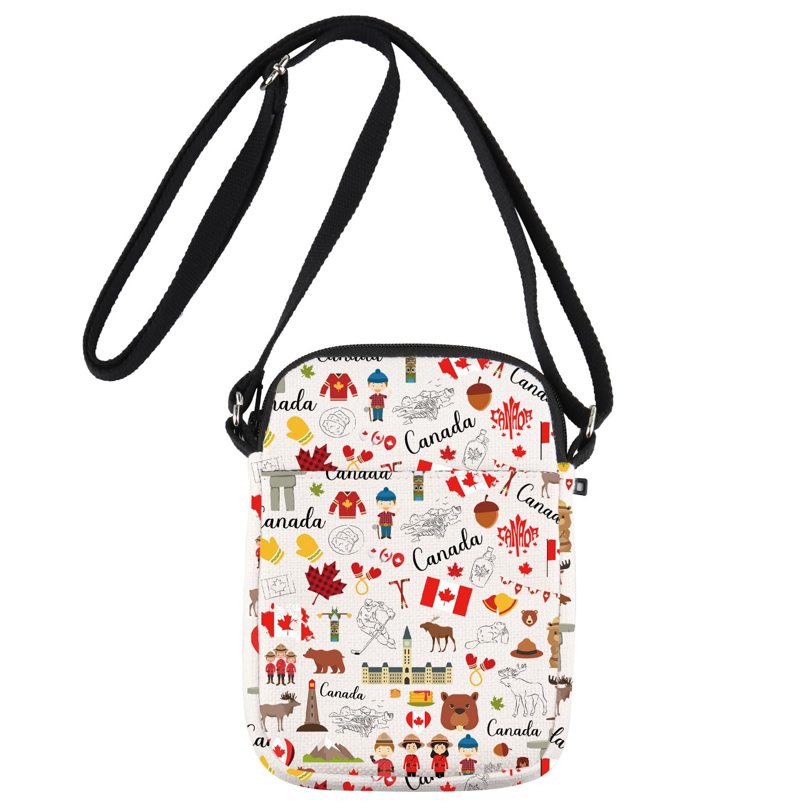 JNIAP Canada Crossbody Bag Canada Trip Gifts Canada Maple Leaf Travel Purse Canada Themed Gifts