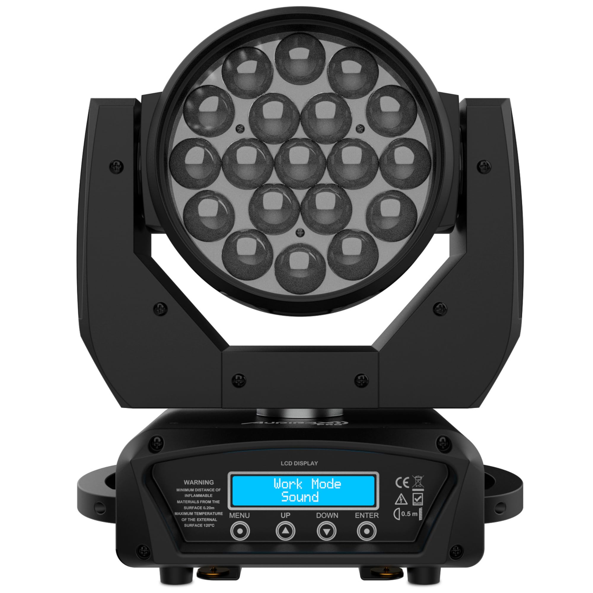 Audibax Iowa Pix 300 Zoom Motorizado RGBw Cabeza Móvil 19 Leds x 15W