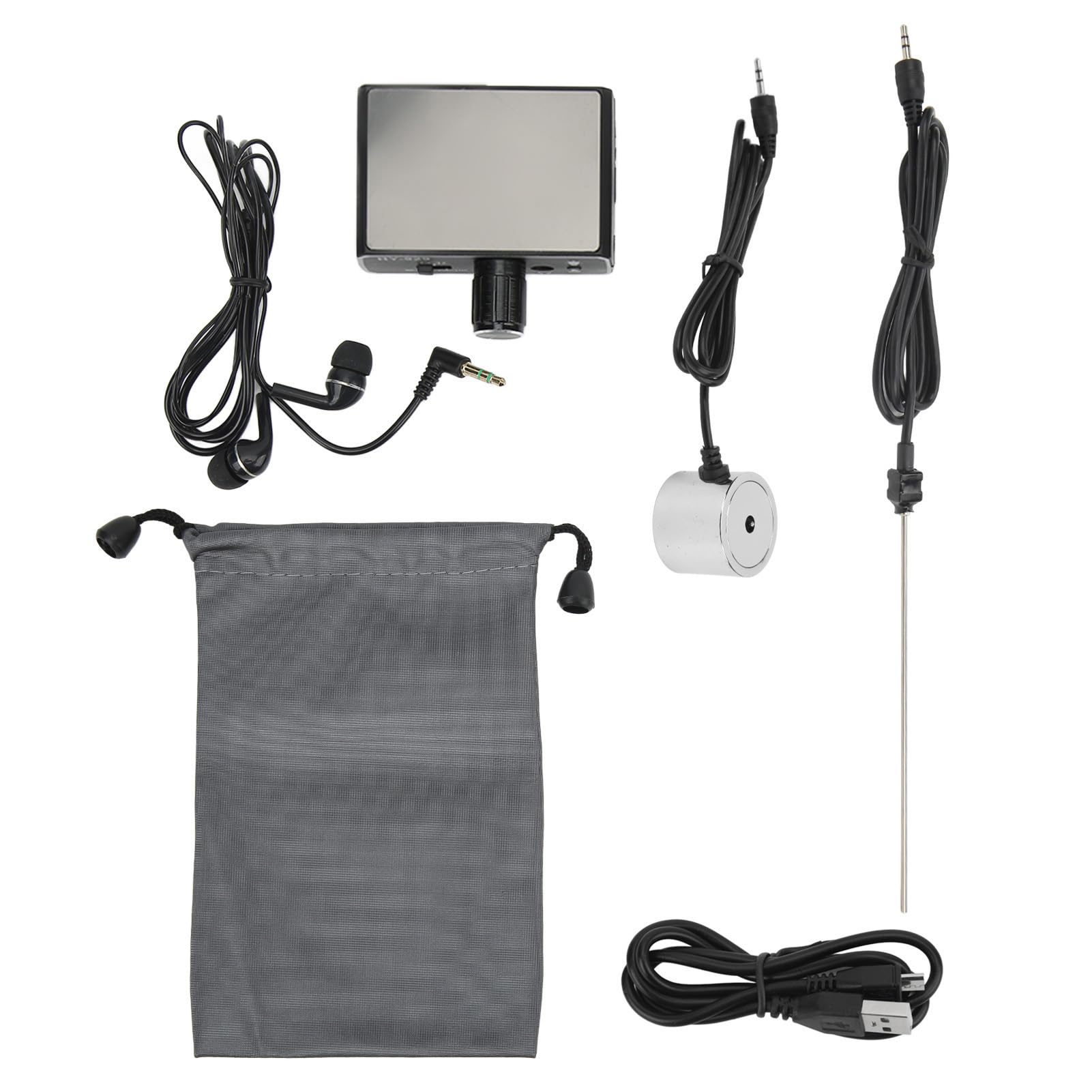 Detección de Fugas de Agua,Monitor de Fugas de Tuberías de Agua Subterránea, Sonda Doble,Intensificador de Sonido Mejorado de Alta Resistencia,Detector de Fugas de Tuberías de