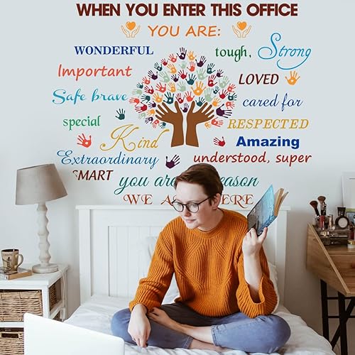 Miniatura 6 de Calcomanías de pared de oficina, citas inspiradoras, calcomanías de pared motivacionales para despegar y pegar, letras motivacionales coloridas,