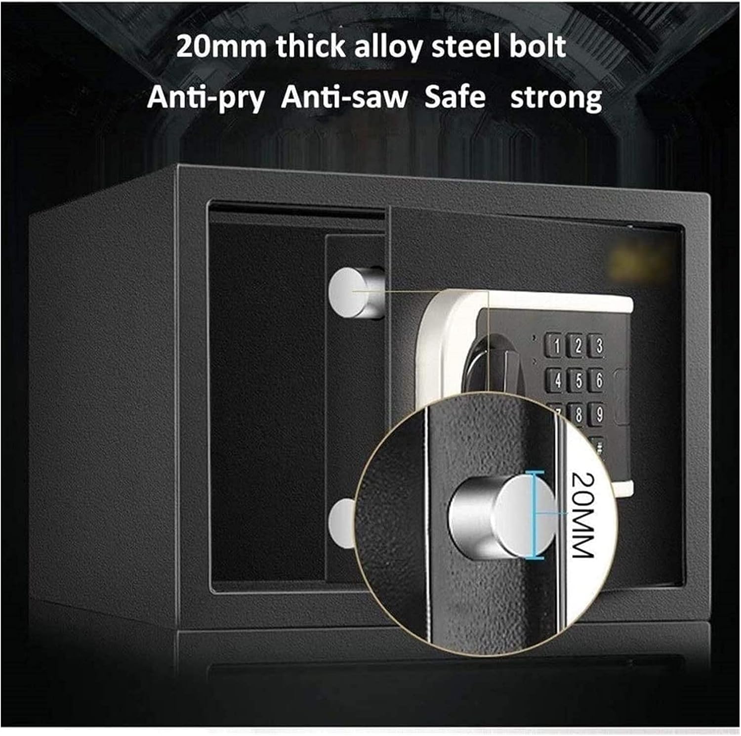 Safe Box Digital Safe Security Lock Box Home Safe with Keypad Steel Safety Box Cabinet Small Safe for for Cash (Color : A) (B)
