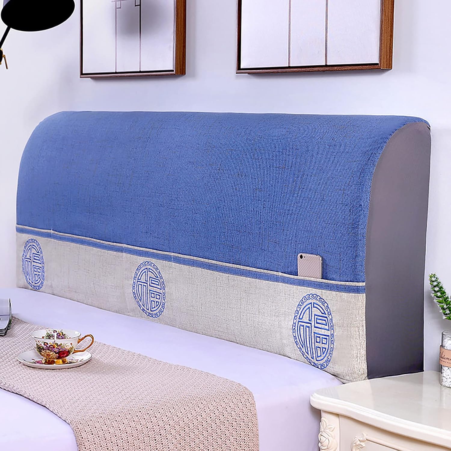 Bed Headboard Cover 120/150/180/200/220 cm,Stretch Bed Headboard Cover, Dustproof All-Inclusive Bed Headboard Cover,for Bedroom Decoration