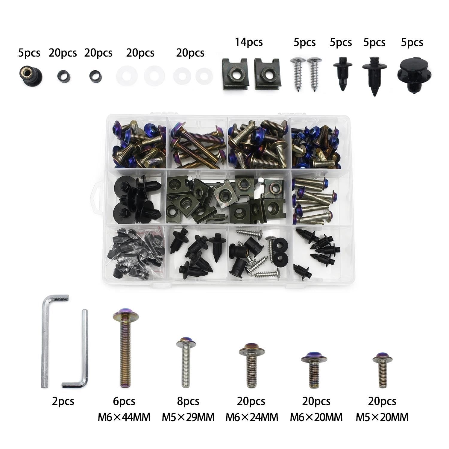 Carenatura Dadi Kit Viti Per Carena Moto Per Per Z 750 900 800 1000 Per Versys 650 Di Fissaggio Per Parabrezza Pannelli Della Carrozzeria Clip Fissaggio Bulloni Moto