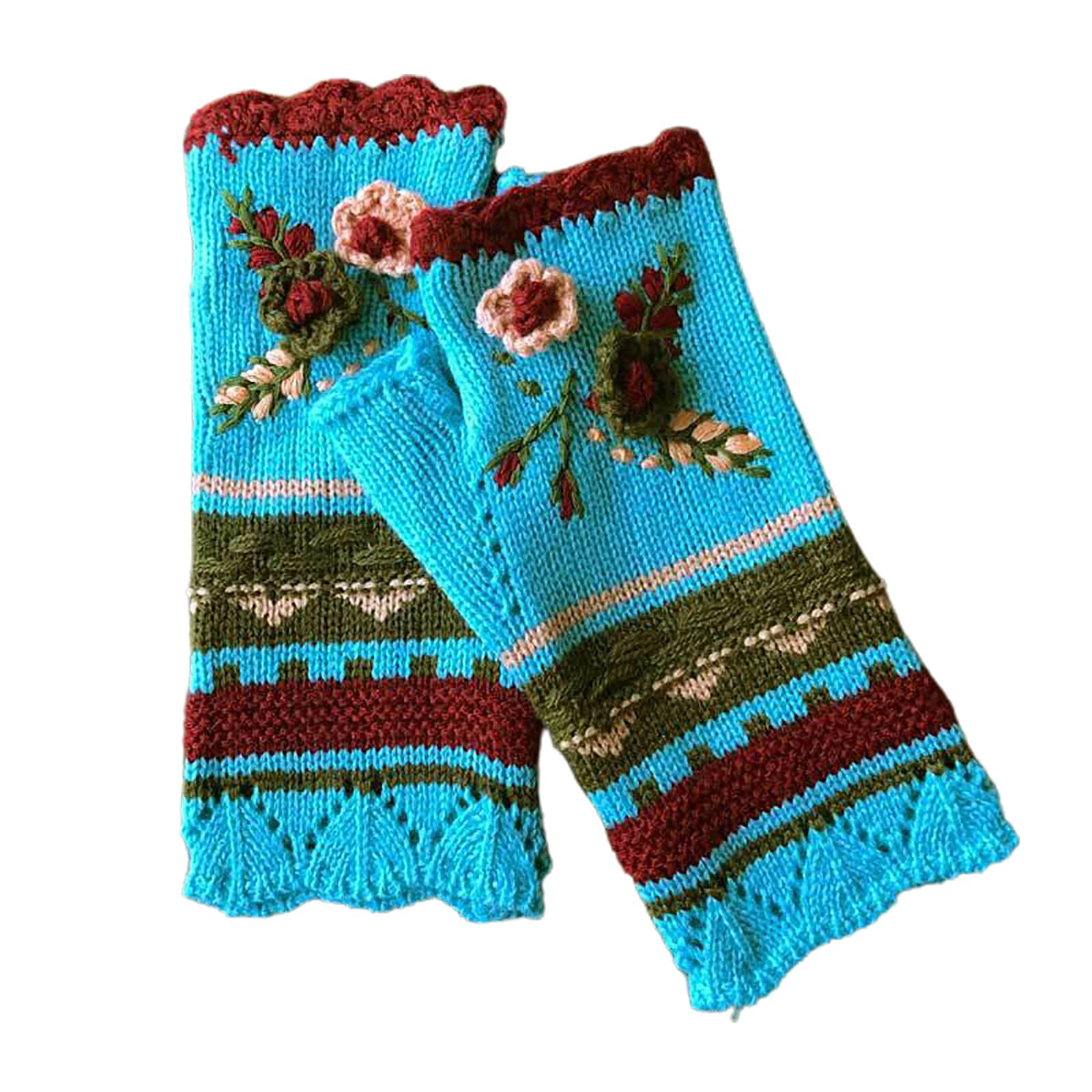 Finger Gloves Warm Knitted Fingerless Gloves for Women Soft Winter Wrist Warmers Wrist Warmer