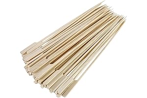 Gmark Premium 12-Inch Bamboo Paddle Skewers for Kabobs, BBQ & Grilling
