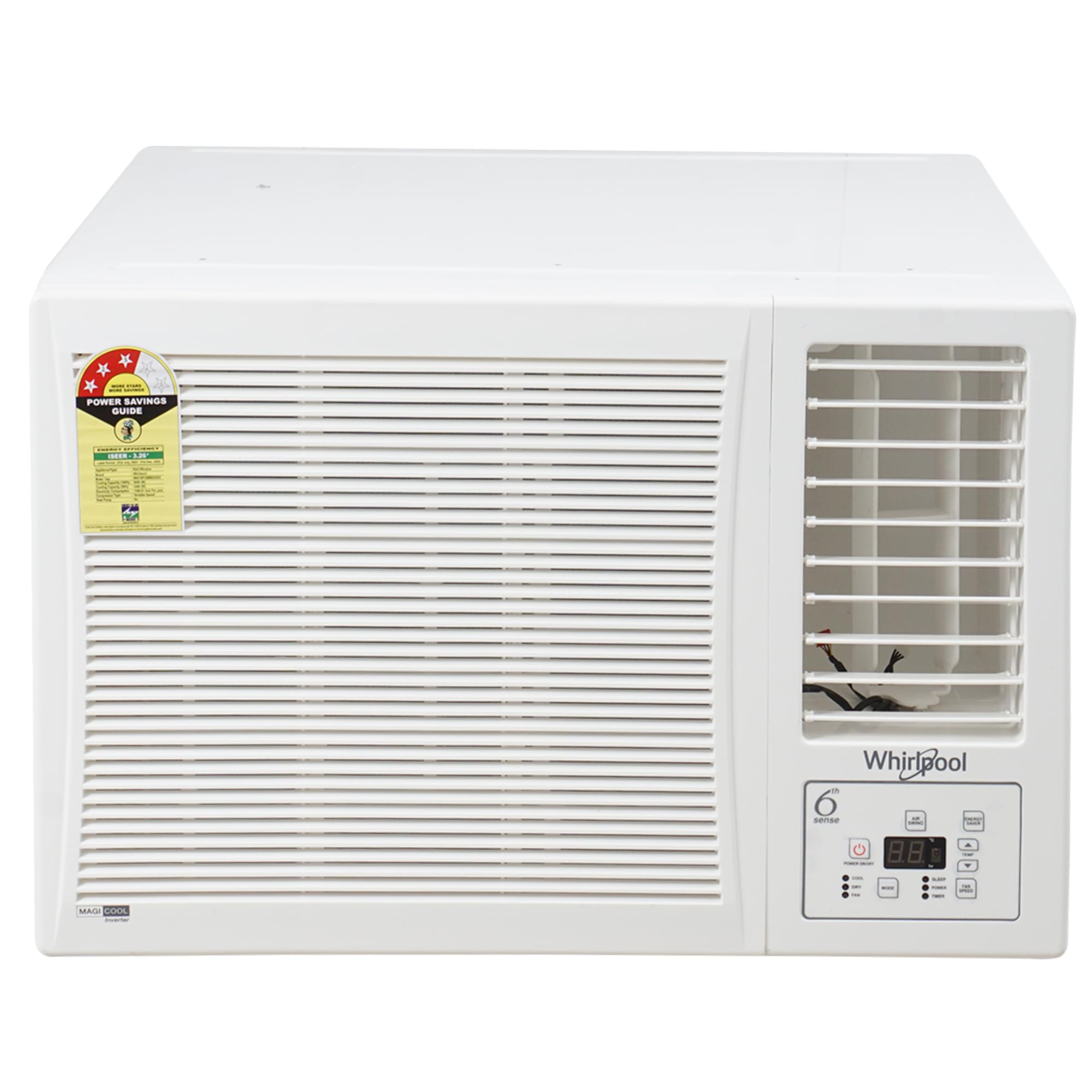 Whirlpool Magicool 1.5 Tons 3 Star Inverter 4 In 1 Convertible Window Air Conditioner (W502PB0) - 2025 Model, White