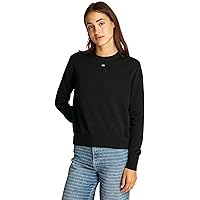 Tommy Jeans Donna Pullover Essential Crew in Cotone, Nero (Black)