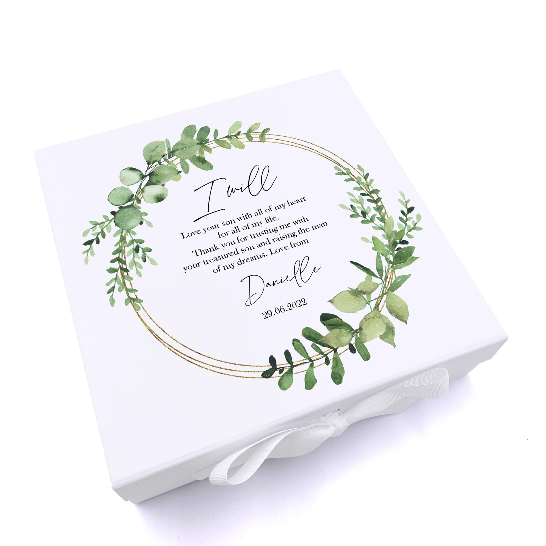 ukgiftstoreonline Personalised Mother Of The Groom Wedding Keepsake Box Gift UV-554 (Medium)