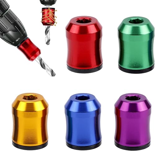 5pcs Magnetic Screw Rings, 5 Colors Universal Hex Screwdrive