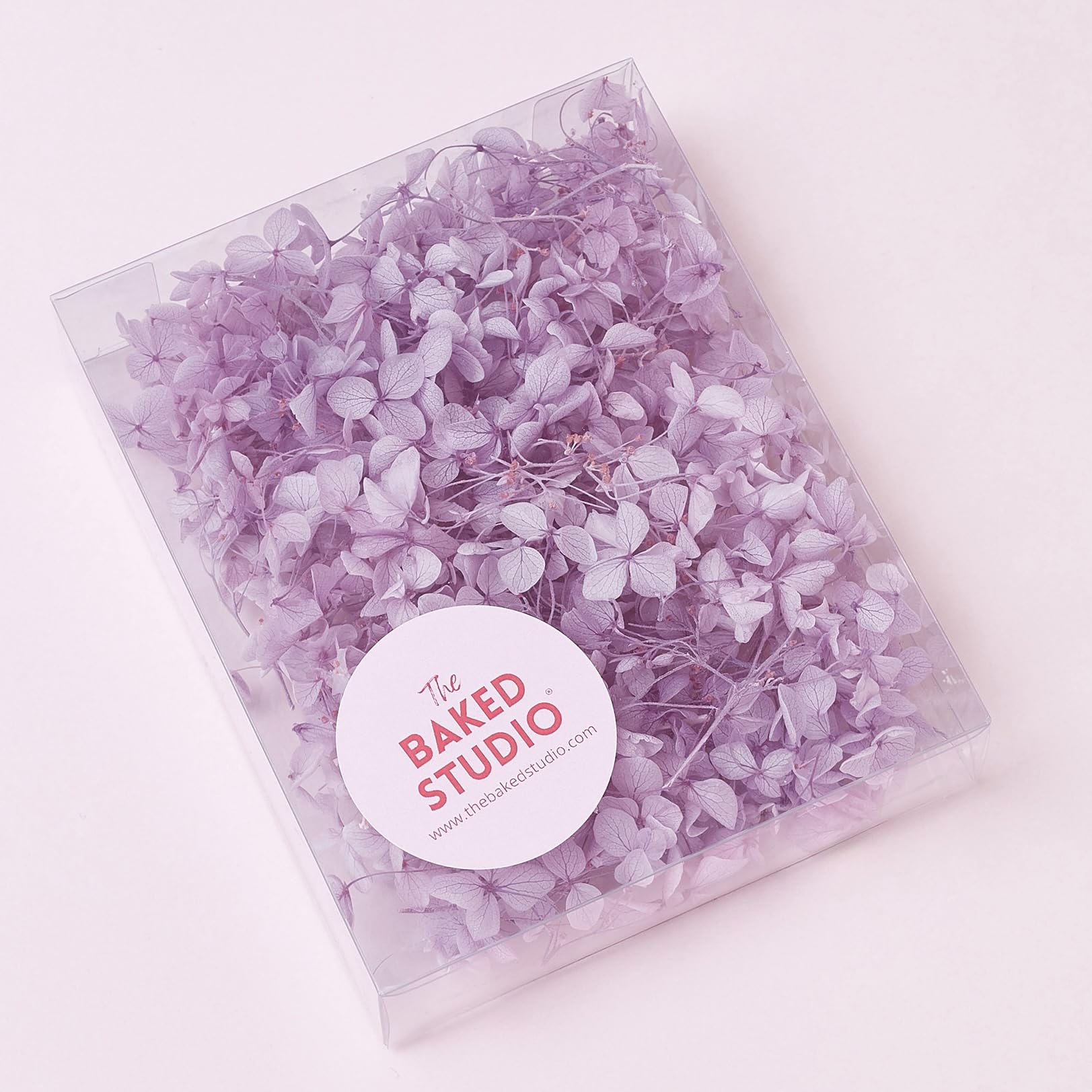 The Baked Studio - Original Dried Flower Hydrangea Set For Cake & Cupcake Decorating & Others Crafts (Lilac) - Image 2