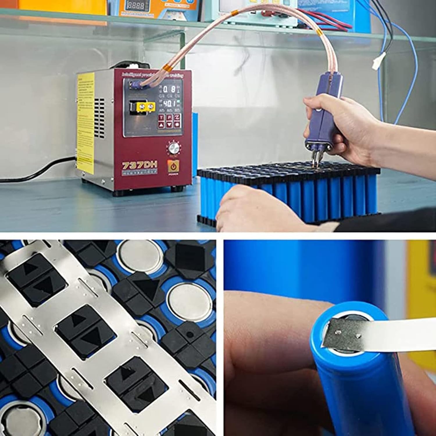Pulse Spot Welder Portable battery welding equipment is suitable for lead wire and of 18650 lithium pack, stainless steel, iron, nickel and other hardware parts