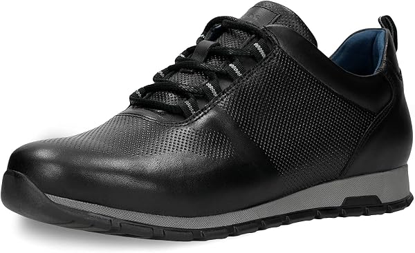 Wojas Sneakersy Męskie, Półbuty Skórzane Casual, Lekkie i Wygodne Obuwie na Co Dzień – Czarne