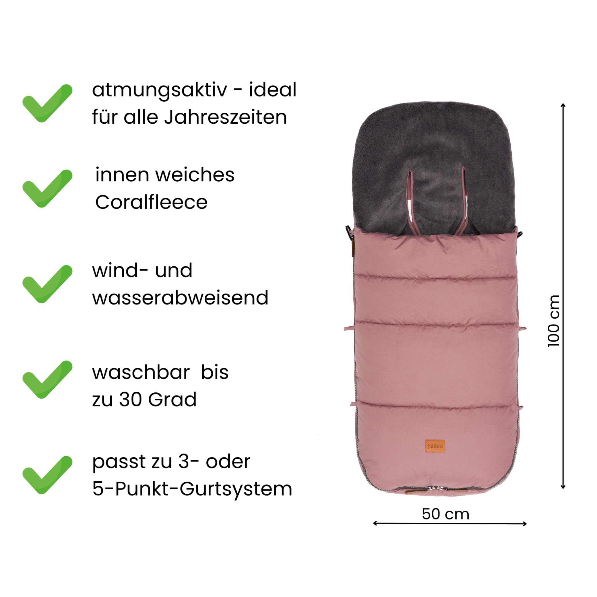 Fillikid Winterfußsack Kinley Exklusiv Babyfußsack Winter waschbar Universal Kinderfußsack