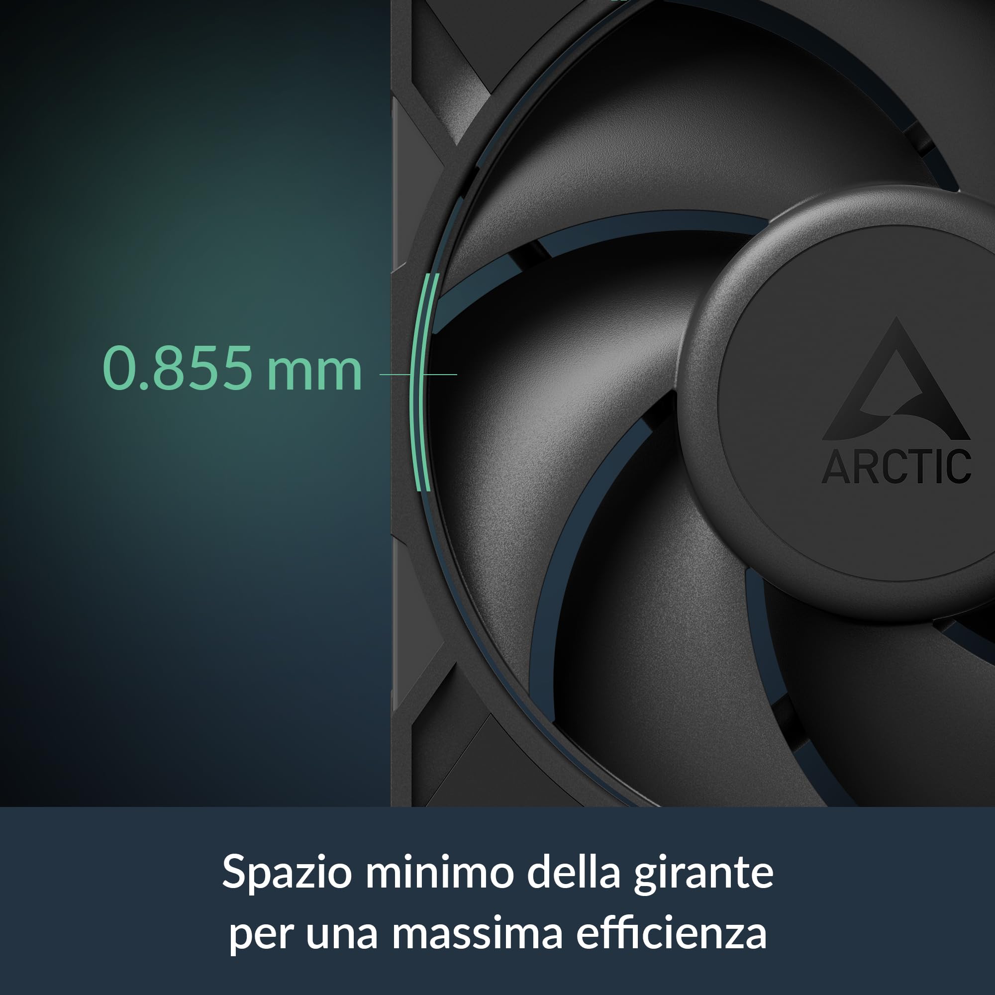 ARCTIC P12 Pro PST (5 Pezzi) - Ventola Potente Premium, Ventola PWM da 120 mm con Sdoppiatore per Cavi a Y, 600-3000 rpm, 0 rpm <5% PWM, Cuscinetto Idrodinamico, a 4 Pin - Nero