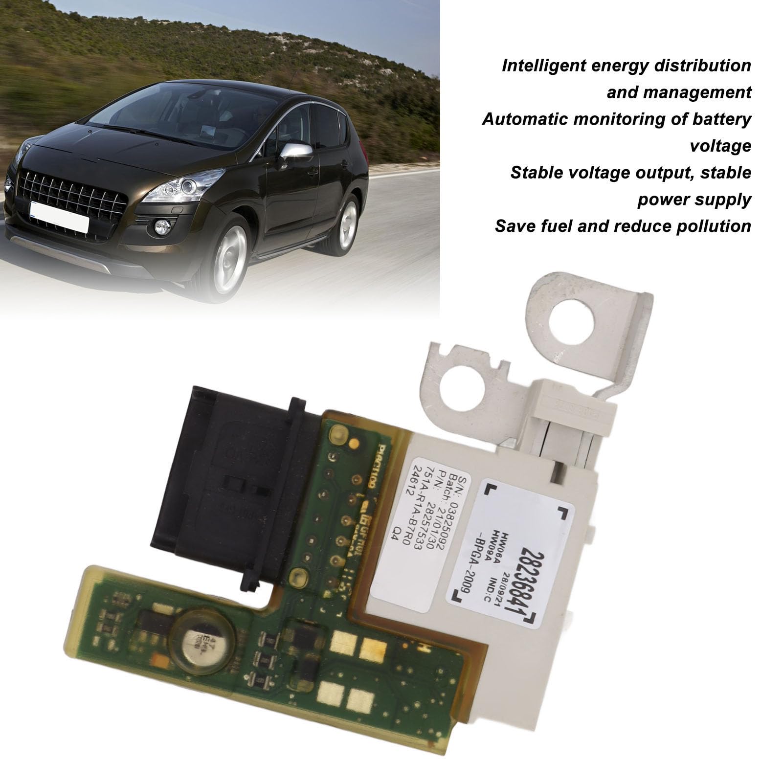 Scatola dei Fusibili del Gestore della Batteria, Modulo di Gestione della Batteria di Distribuzione Intelligente dell'energia Alimentatore Stabile 28236841 per C4 dal,Altri Accessori